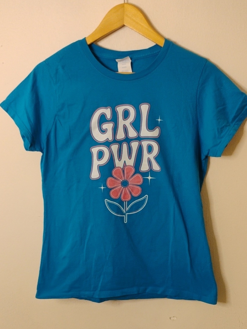 Teal Short Sleeve 'GRL PWR' Graphic Tee